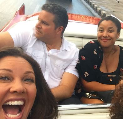 Jim Skrip with his wife Vanessa Williams and step-daughter Sasha